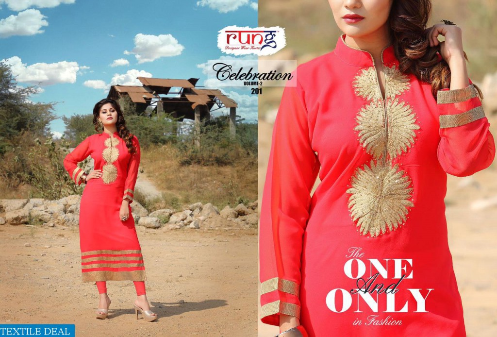 Rung Celebration vol-2 Wholesale readymade Tunics collection